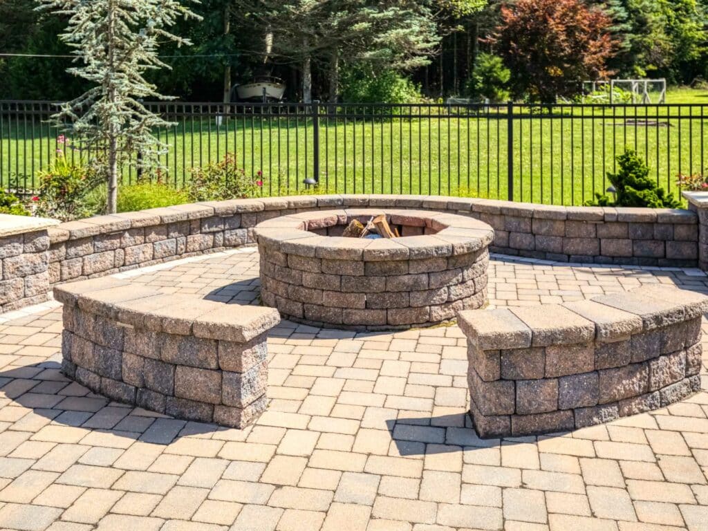 Fisher Outdoor Hardscape & Remodel Project outdoor firepit fireplace Pennsylvania Birdsboro PA