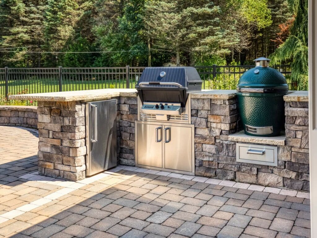 Fisher Outdoor Living Project in Birdsboro, PA Pennsylvania Hardscape Outdoor Kitchen