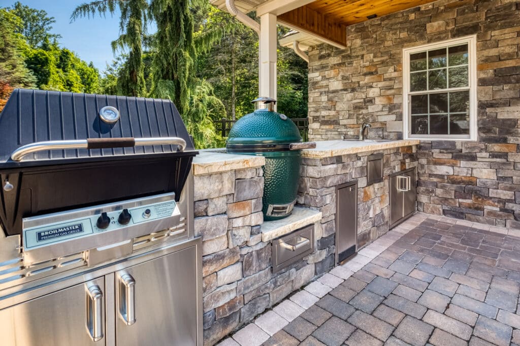 Fisher Outdoor Living Project in Birdsboro, PA, Pennsylvania Patio Remodel Hardscape Outdoor Kitchen