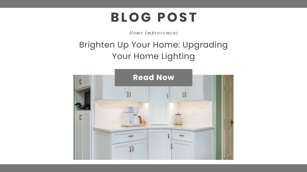 Blog Post Cover that states the blog is about upgrading home lighting in 2024.