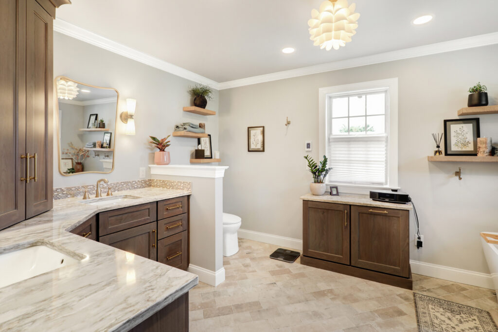 bathroom remodel in Lititz, PA with custom cabinetry