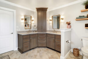 bathroom remodel in Lititz, PA with custom cabinetry