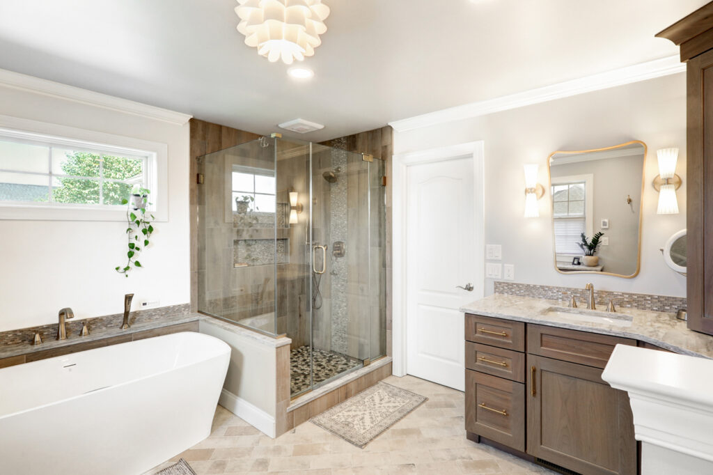 bathroom remodel in Lititz, PA with custom cabinetry