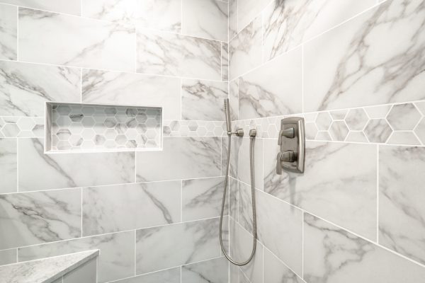 Bathroom remodel with tub and tile shower in Red Lion, PA