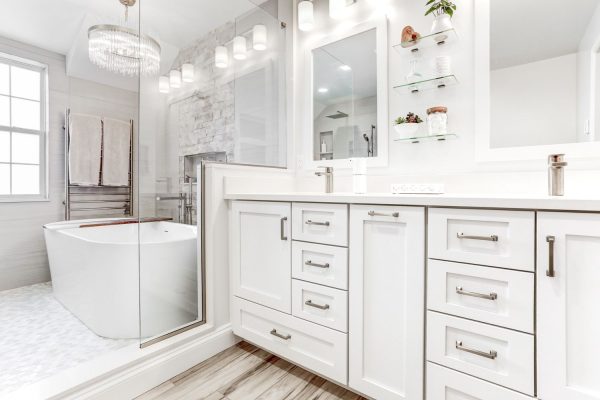 Bathroom renovation with a wet room design